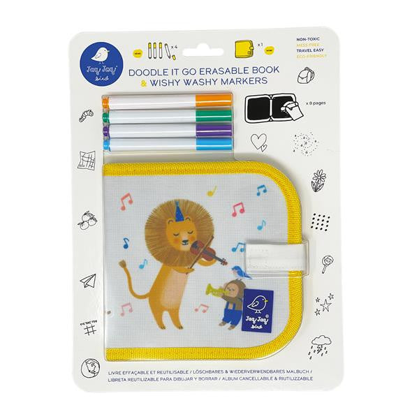 Mini-Malbuch Löwe mit 4 Wishy Washy Stiften - Bild 1