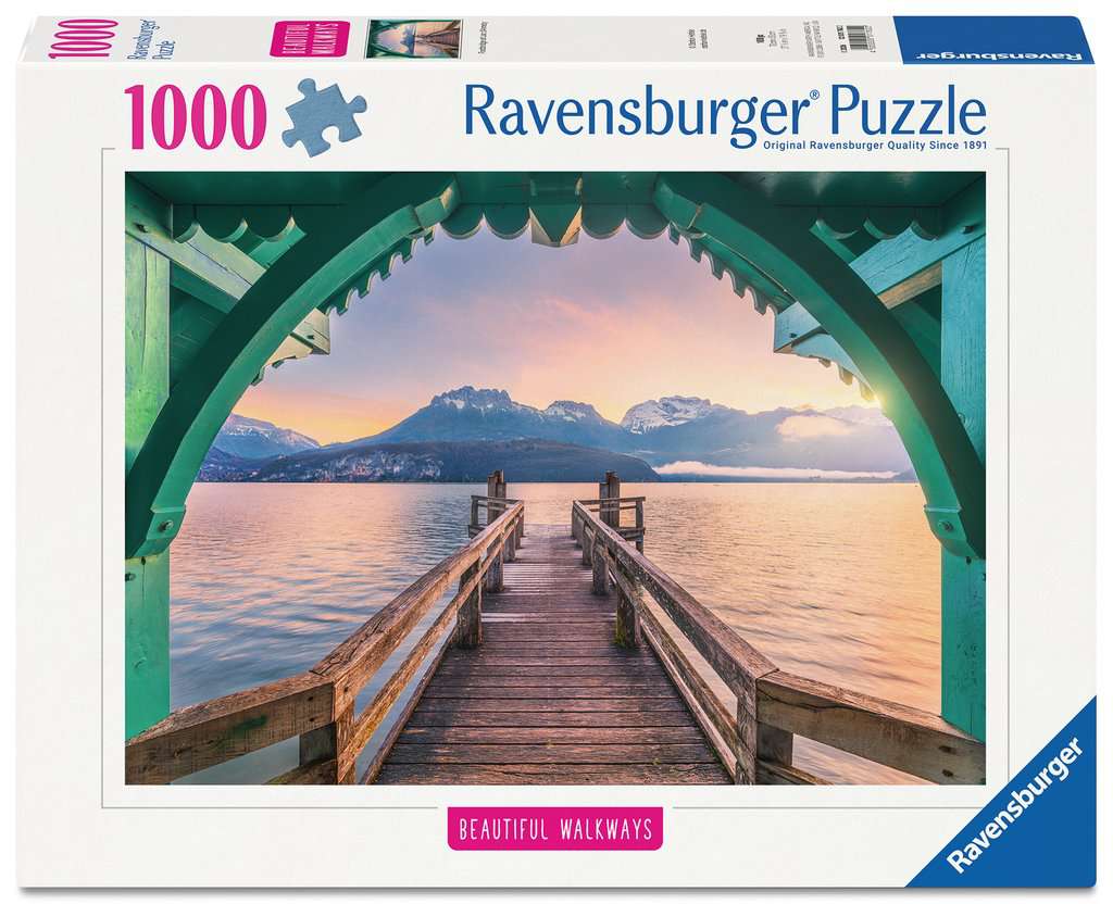 Puzzle 1000 Teile Romantischer Steg am Lac d'Annecy 01.762 - Bild 1