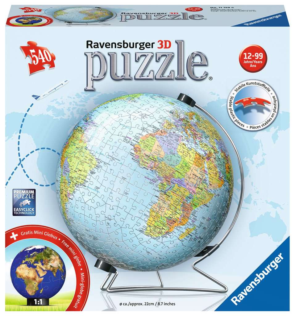 Puzzleball 540 Teile Globus deutsch 11.159 - Bild 1