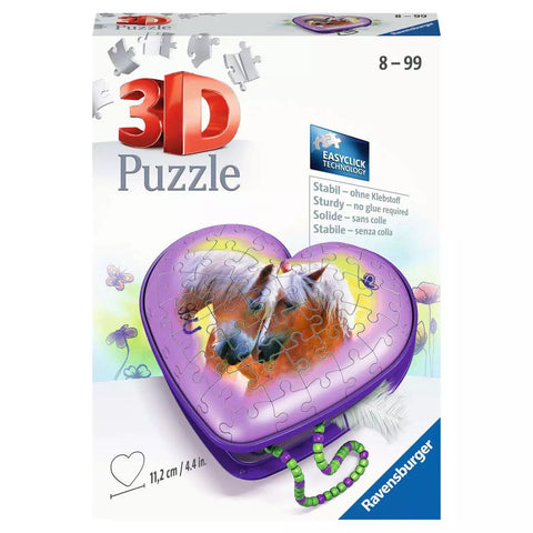 Verpackung Ravensburger 3D Puzzle Herzschatulle Pferde