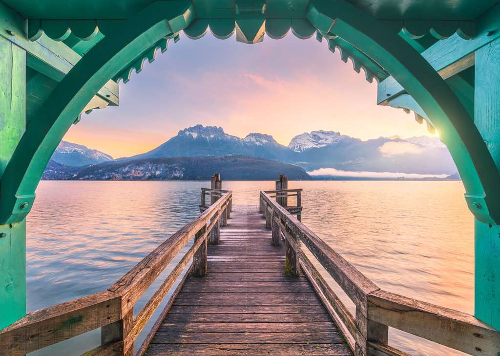 Puzzle 1000 Teile Romantischer Steg am Lac d'Annecy 01.762 - Bild 2