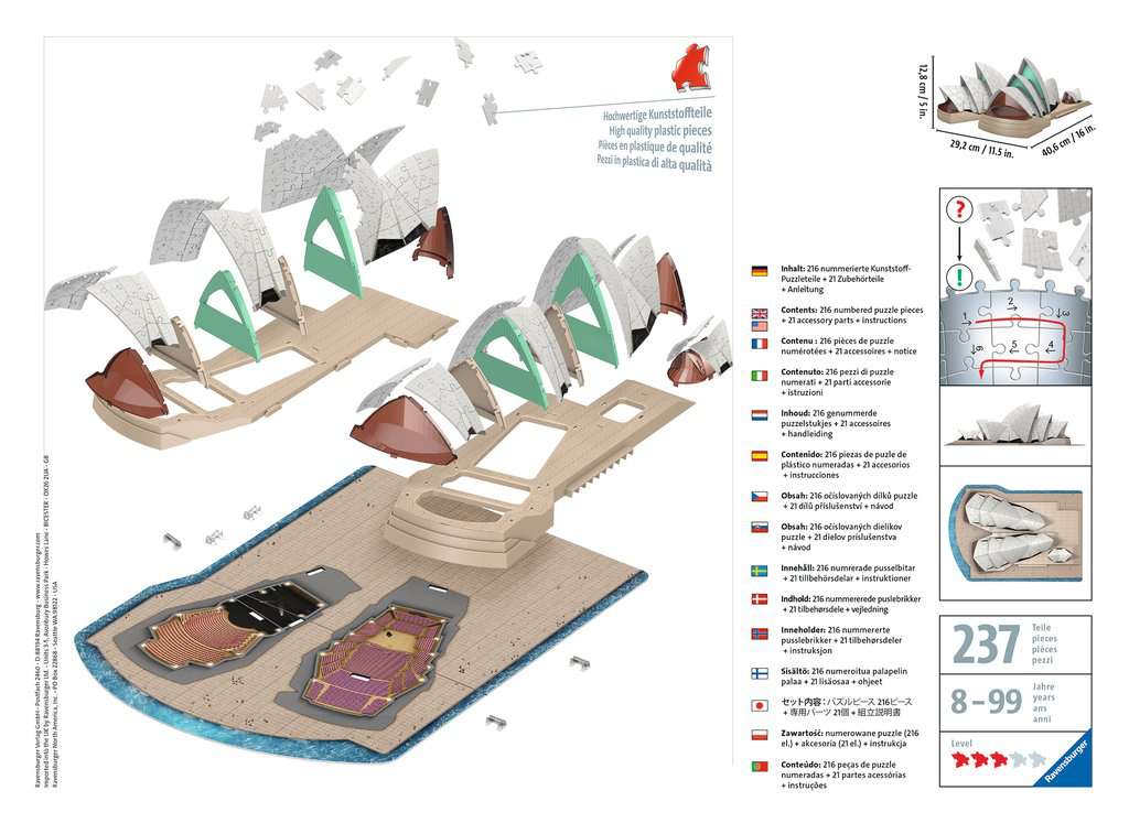Ravensburger 3D Puzzle Sydney Opera 216 Teile 11.243 - Bild 3