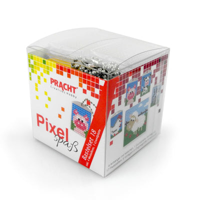 Pixel Bastelset 18 Huhn, Schwein, Kuh, Katze, Schaf - Bild 1