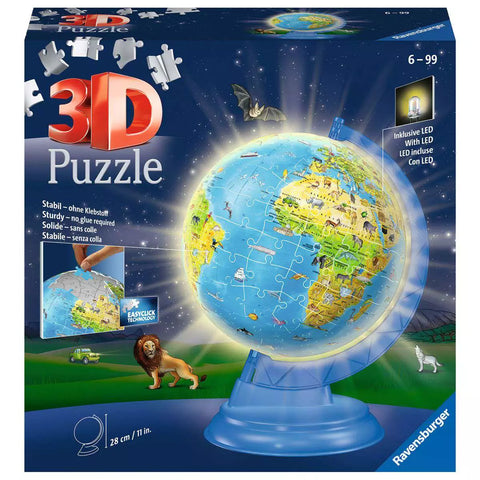 Verpackung Ravensburger 3D Puzzle Kinderglobus mit Licht 11274