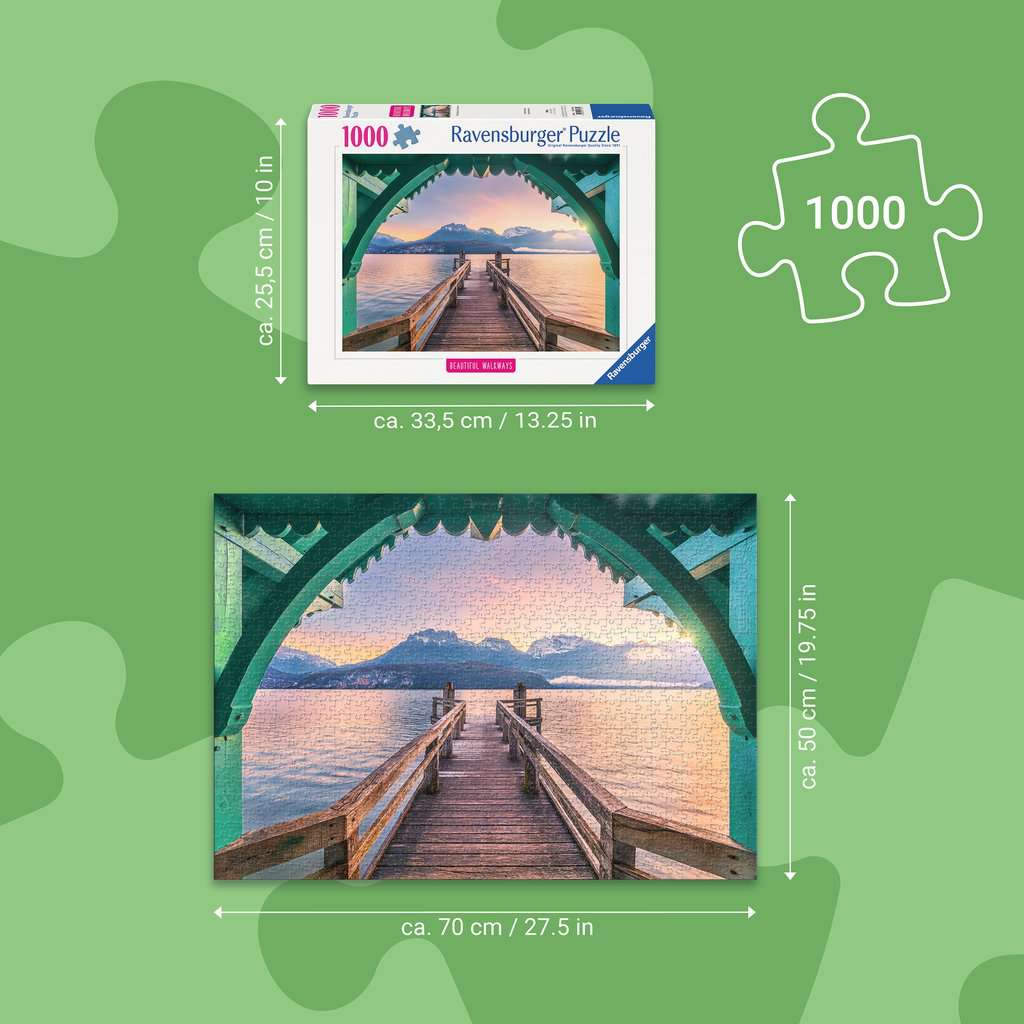 Puzzle 1000 Teile Romantischer Steg am Lac d'Annecy 01.762 - Bild 3