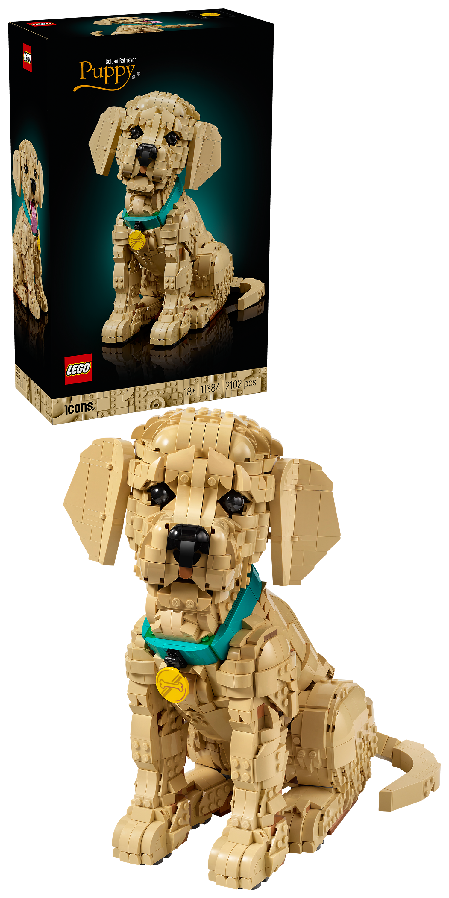 LEGO Icons Golden Retriever Welpe 11384 - Bild 1