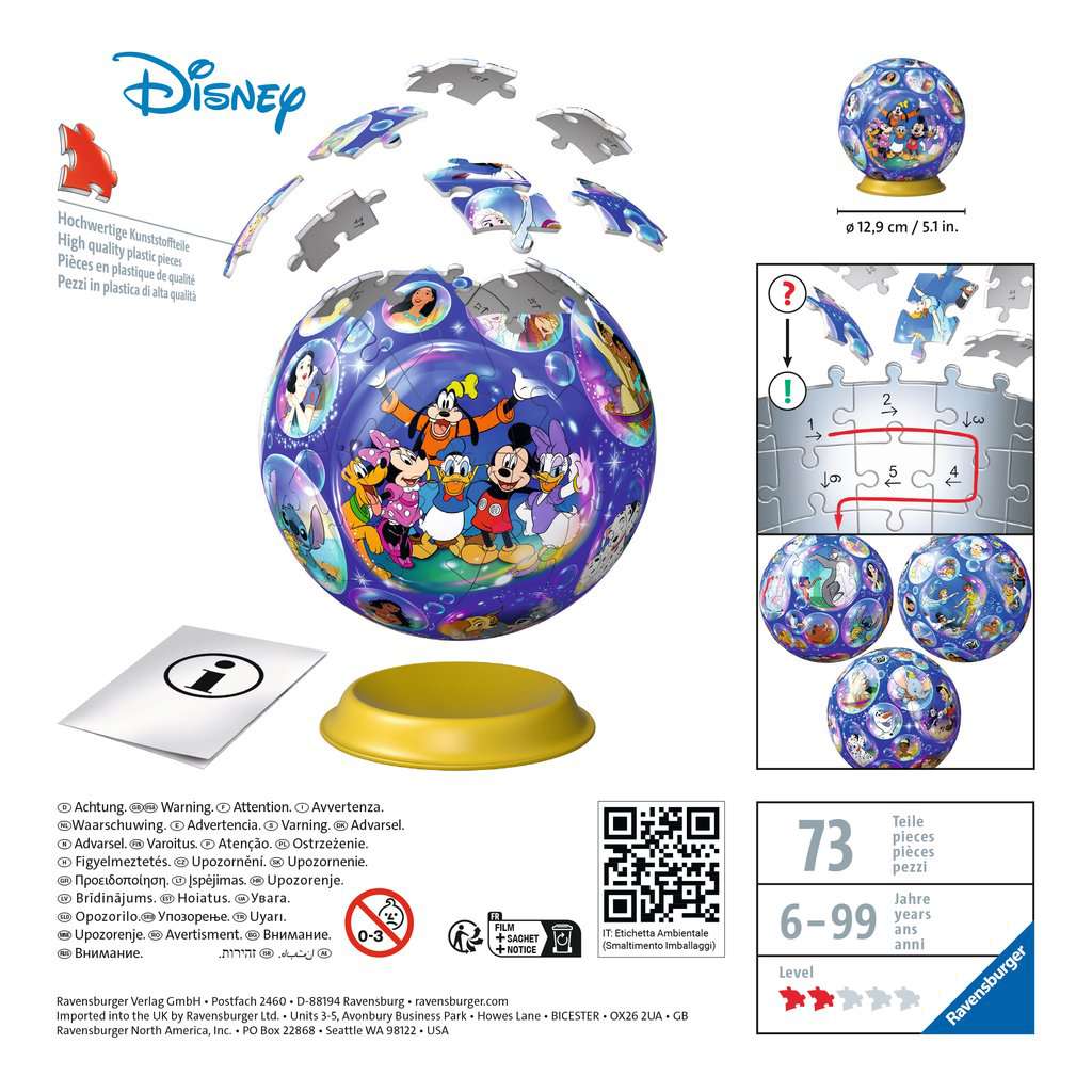 Ravensburger 3D Puzzle 73 Teile Disney Charakters 11.561 - Bild 2