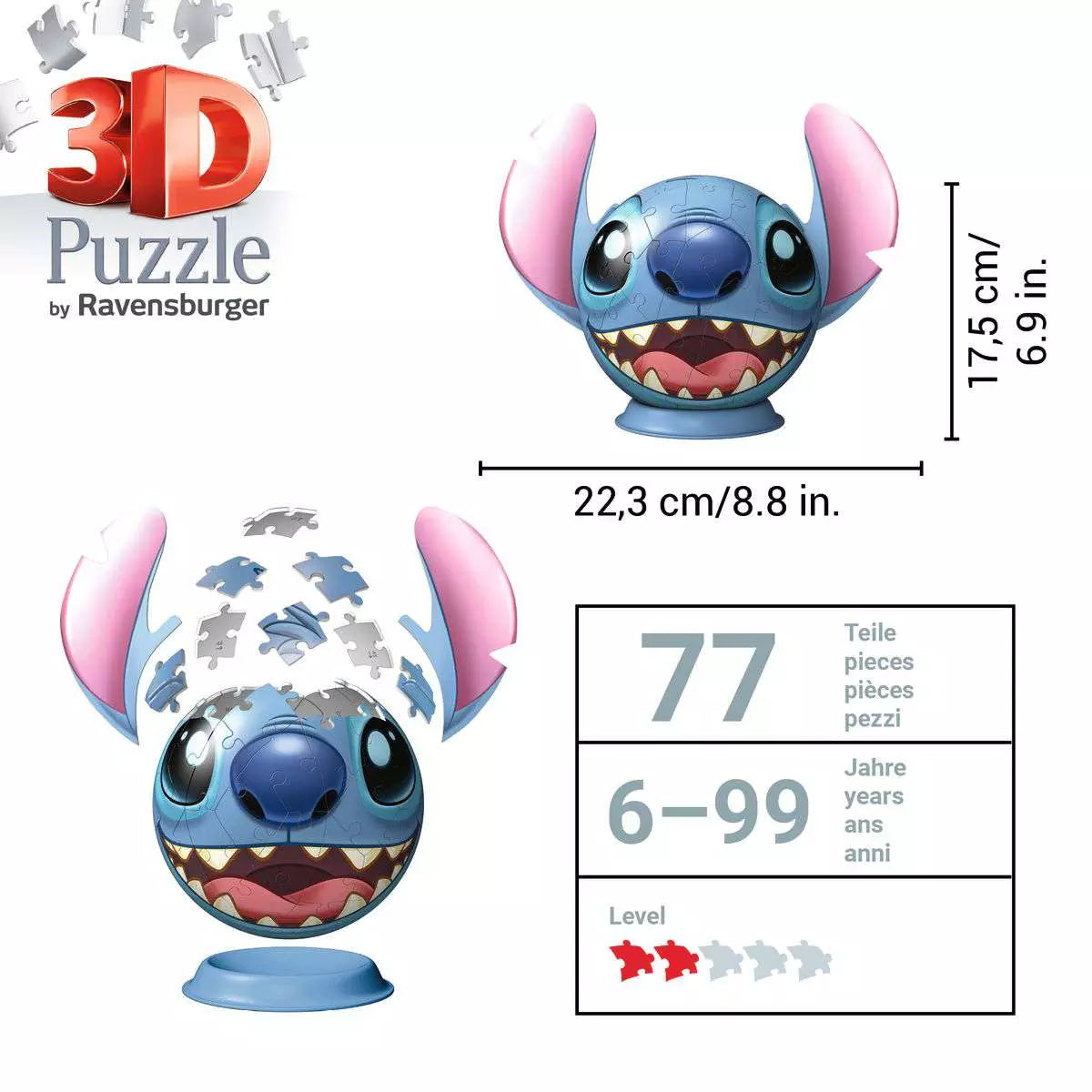 Puzzleball 3D Disney Stitch mit Ohren 11.574 - Bild 6