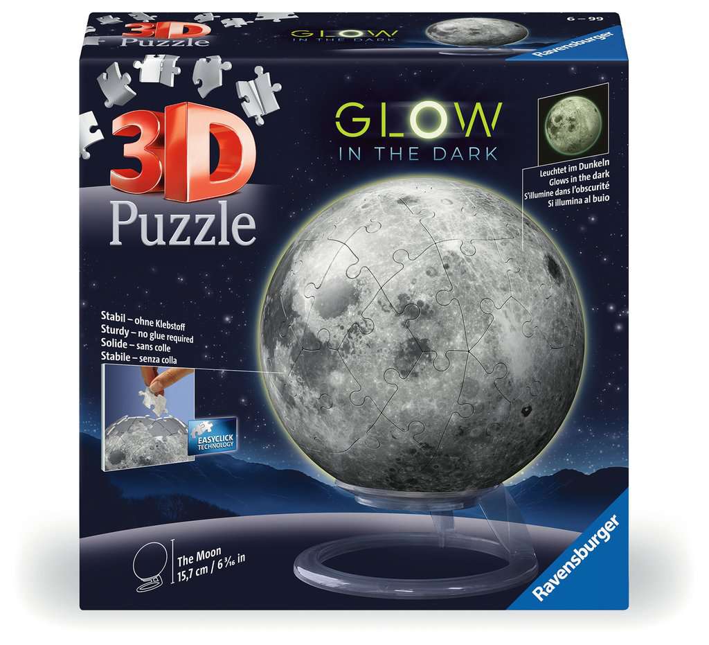 Puzzleball 3D - Der Mond glow in the dark 11.586 - Bild 1