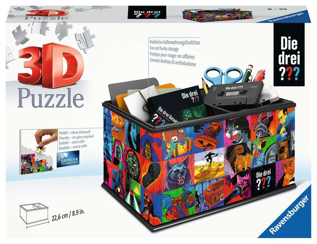 3D Puzzle Aufbewahrungsbox Die drei ??? 11.589 - Bild 1