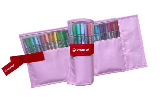 Stabilo Pen 68 Rollerset mit 25 Farben rosa - Bild 1