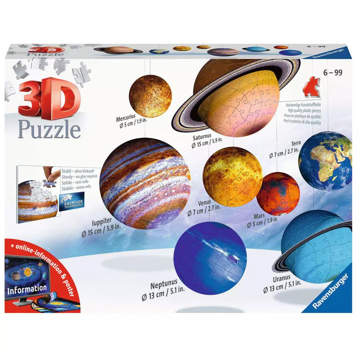 Puzzle 3D Planetensystem 11.668 - Bild 1