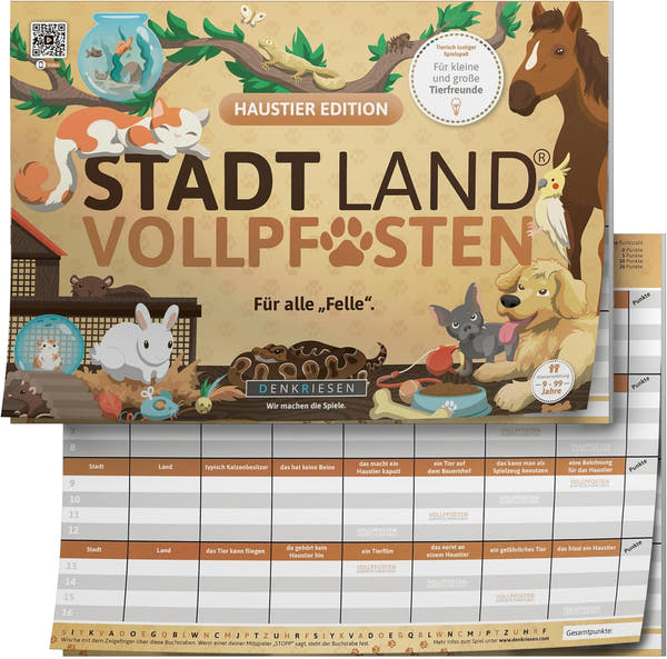 Denkriesen Stadt, Land Vollpfosten Haustier Edition