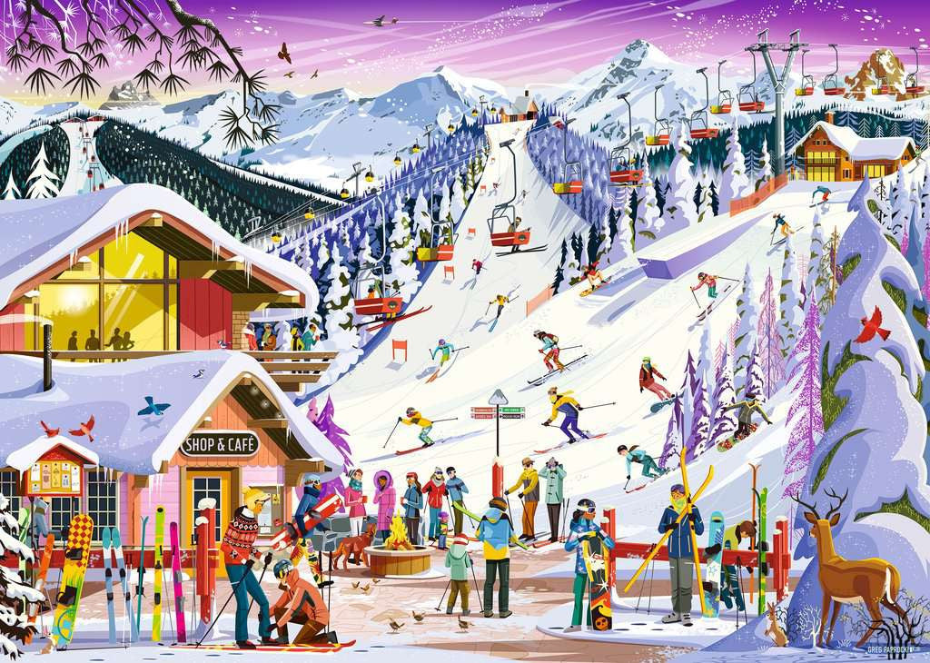 Puzzle 1000 Teile Auf der Skipiste 01.719 - Bild 2