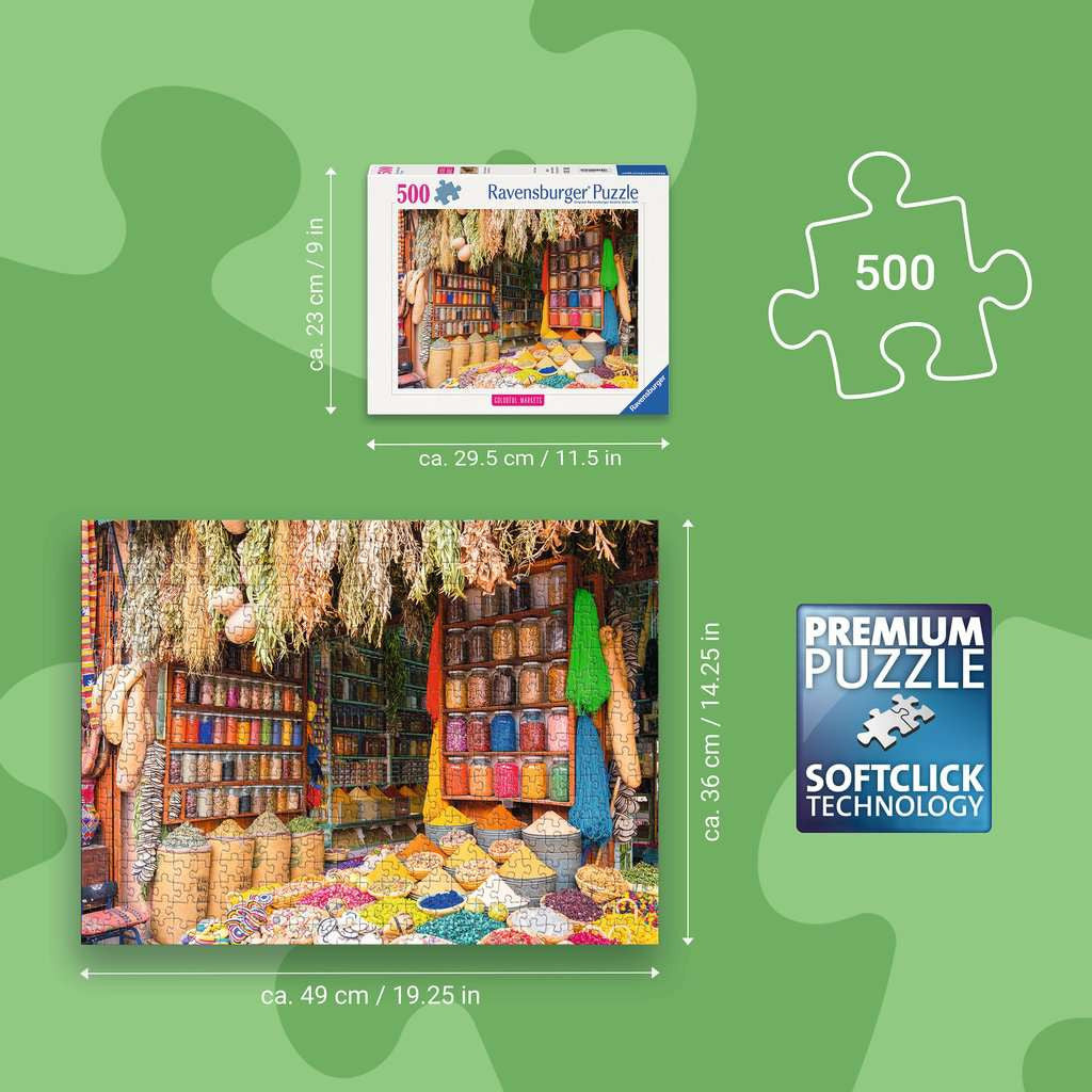 Puzzle 500 Teile Bunte Gewürze, Marokko 01.816 - Bild 4