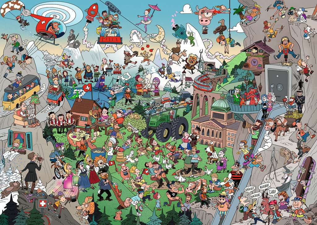 Puzzle 1000 Teile Wimmelbild Schweiz 01.919 - Bild 2