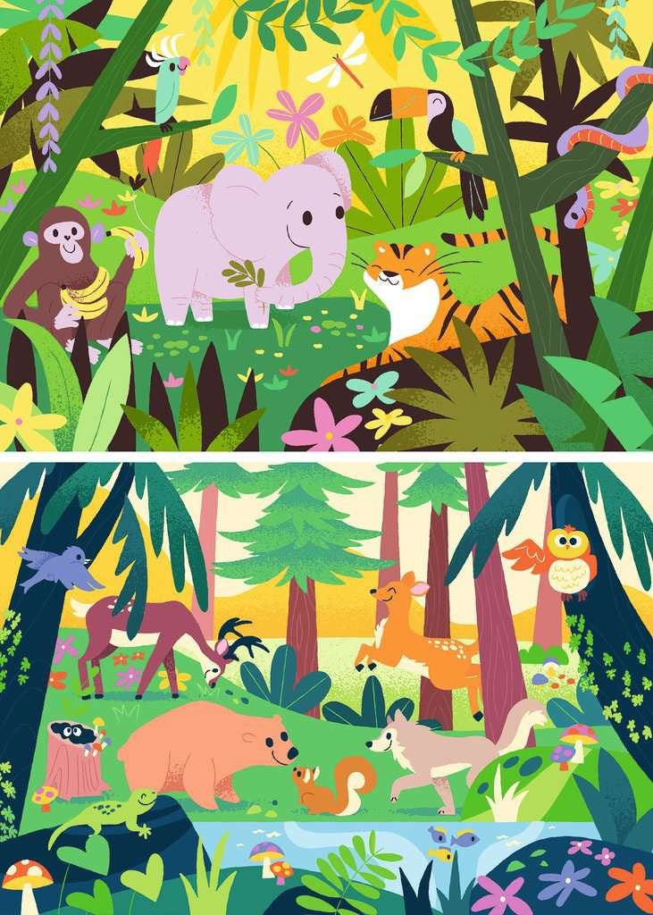 Ravensburger Puzzle 2x12 Teile - Freundliche Tierfreunde 04.257 - Bild 2