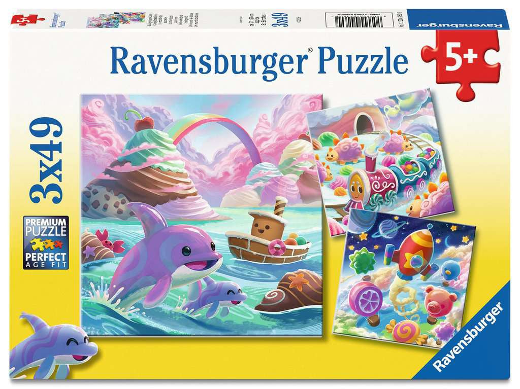 Ravensburger Puzzle 3x49 Teile - Süssigkeiten Küste 04.260 - Bild 1