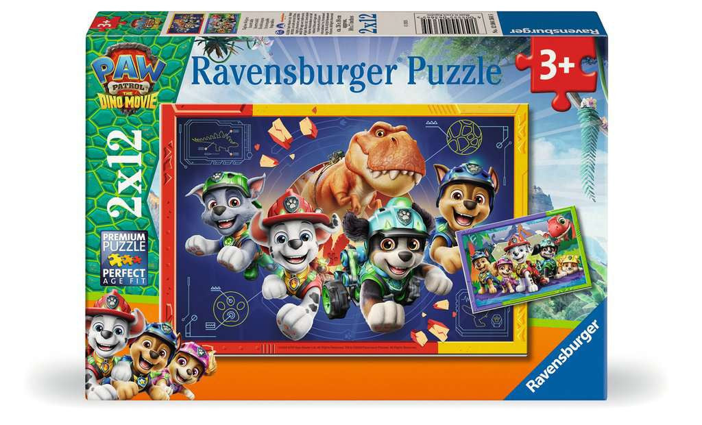 Puzzle 2x12 Teile Paw Patrol  Dino Movie 04.364 - Bild 1