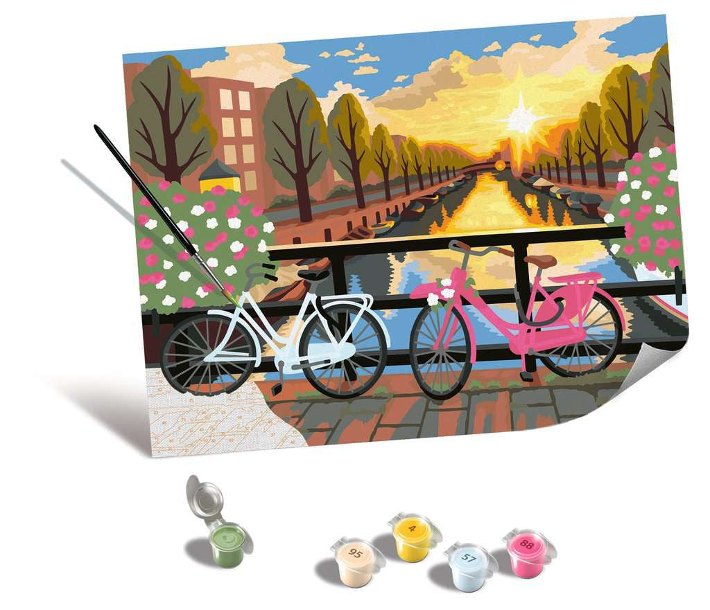 CreArt, Malen nach Zahlen Canvas Leinwand - Amsterdam zum Sonnenuntergang 23.209 - Bild 2