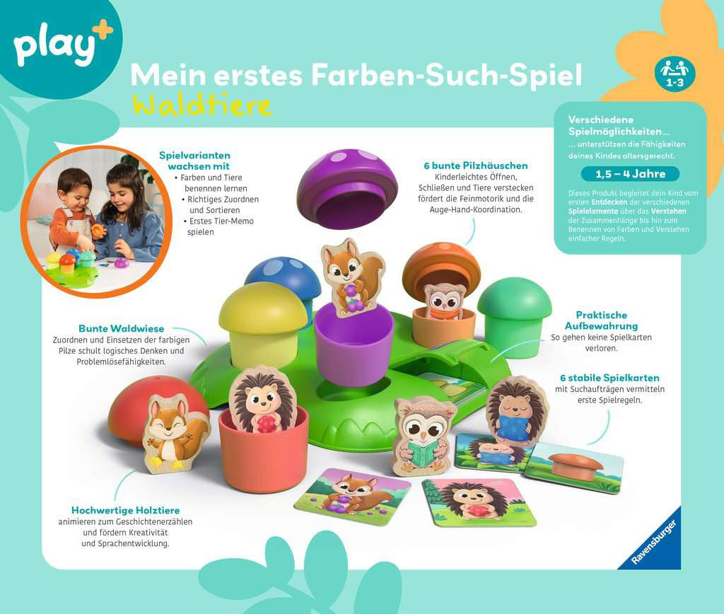 Play+ Mein erstes Farben-Suchspiel: Waldtiere 34.124 - Bild 2