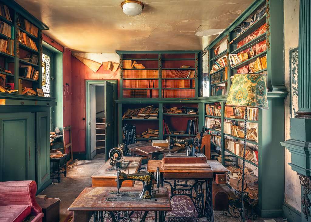 Puzzle 1000 Teile Lost Places: Mysterious castle library - Bild 2