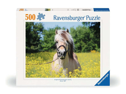 Puzzle 500 Teile Pferd im Rapsfeld  00.210