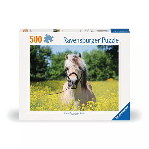 Verpackung Ravensburger Puzzle Pferd im Rapsfeld, 500 Teile, 00.210