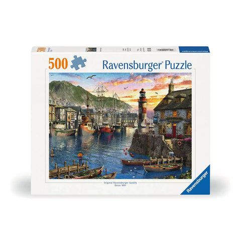 Verpackung Puzzle 500 Teile Morgens am Hafen 00212