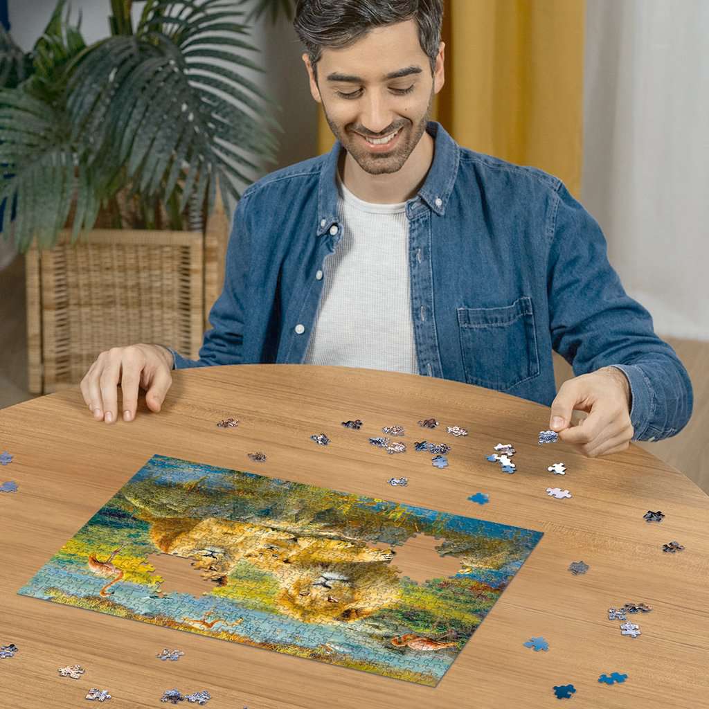 Puzzle 500 Teile Löwen in der Savanne 00.220 - Bild 3