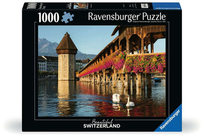 Puzzle 1000 Teile Swiss Collection Luzern Kapellbrücke 00.359