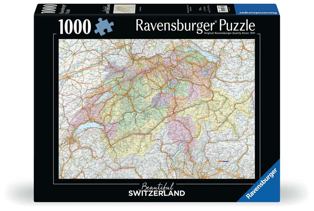 Puzzle 1000 Teile Schweizerkarte 00.370 - Bild 1