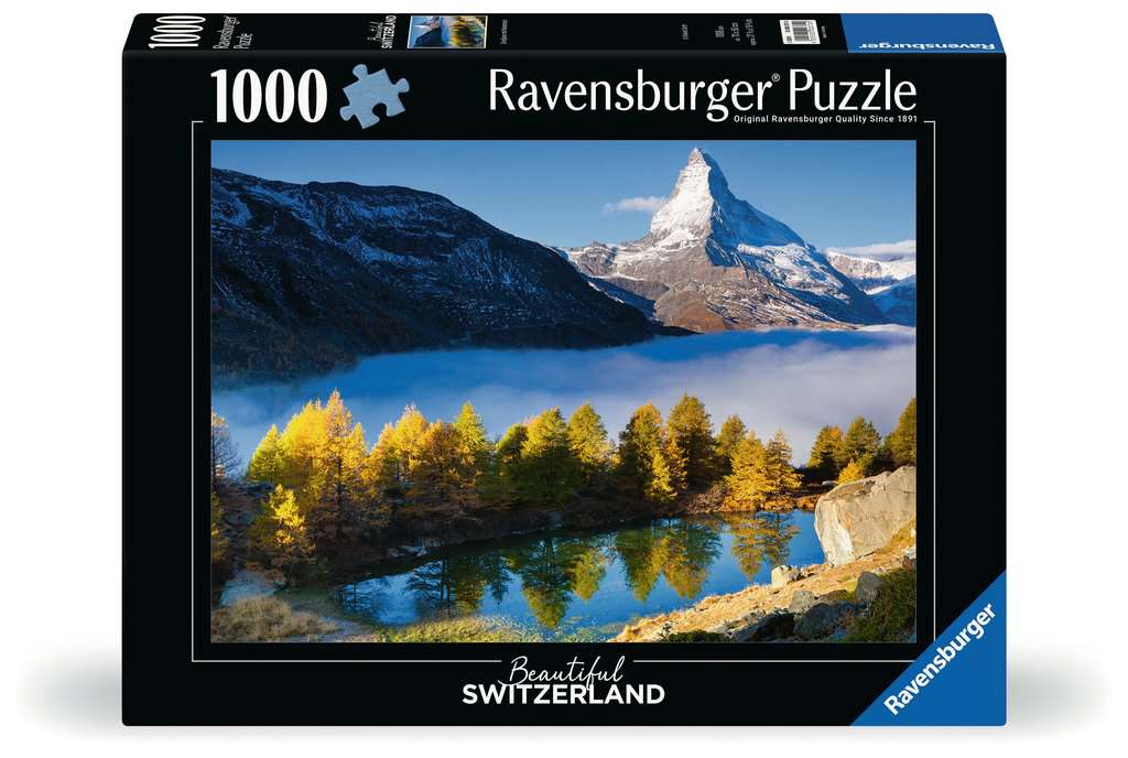 Puzzle 1000 Teile Beautiful Switzerland Grindjisee mit Matterhorn 00.372 - Bild 1