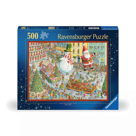 Verpackung Ravensburger Puzzle Here Comes Christmas! 00382 mit 500 Teilen