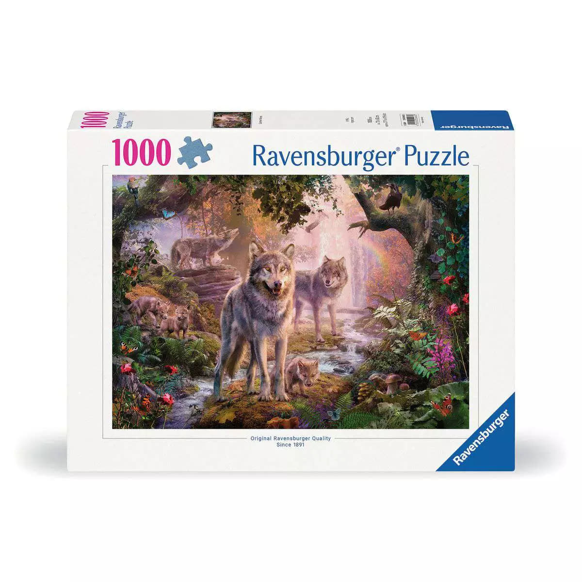 Puzzle 1000 Teile Wolfsfamilie im Sommer 00.465 - Bild 1