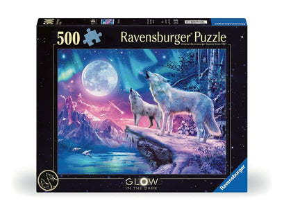 Puzzle 500 Teile - Wolf im Nordlicht 00.476