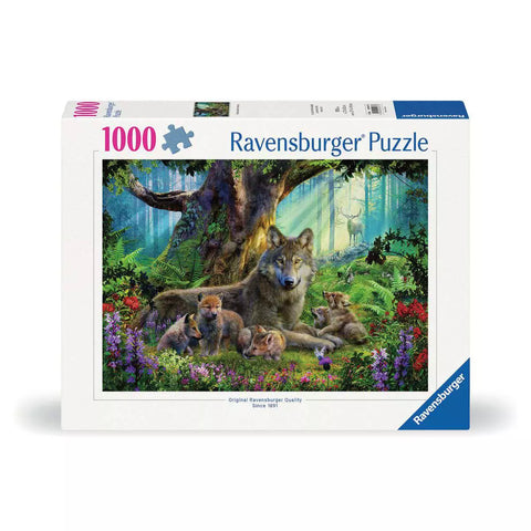 Verpackung Ravensburger Puzzle Wölfe im Wald, 1000 Teile, 00.477