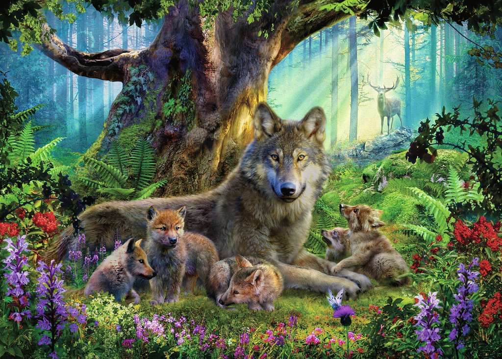 Puzzle 1000 Teile Wölfe im Wald 00.477 - Bild 2