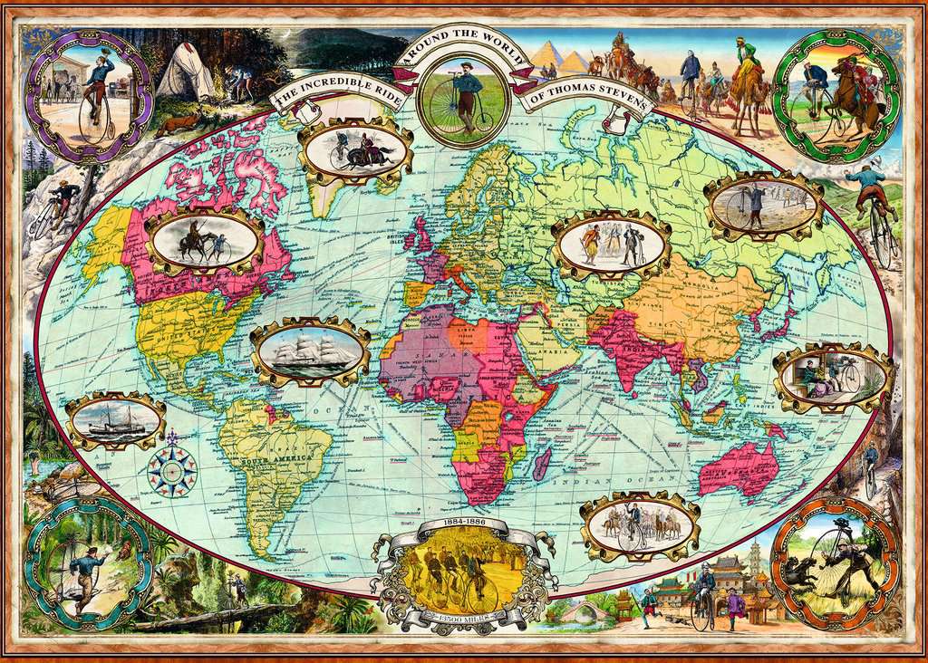 Puzzle 1000 Teile Mit dem Fahrrad um die Welt 00.569 - Bild 2