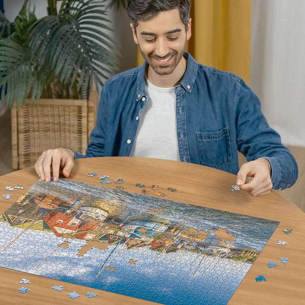 Puzzle 1000 Teile Romantische Hafenwelt von Ahrenshoop 00.584 - Bild 3