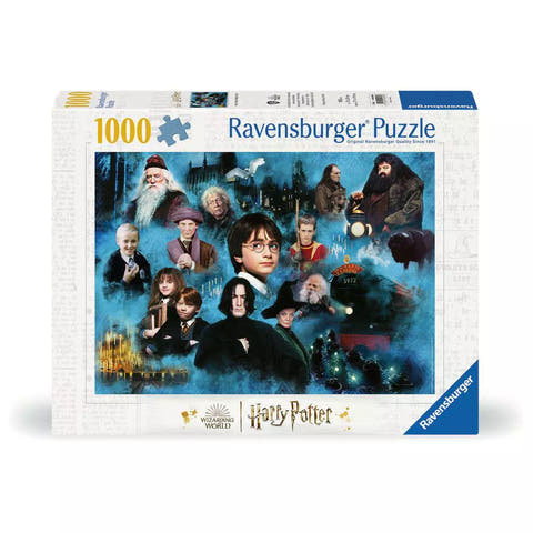 Verpackung Ravensburger Puzzle Harry Potters magische Welt 00589, 1000 Teile