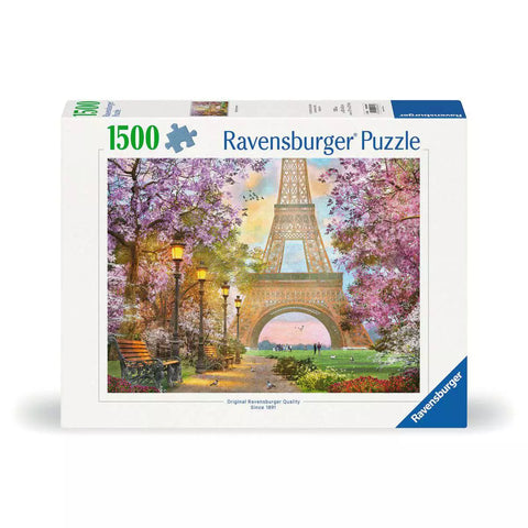 Verpackung Ravensburger Puzzle Verliebt in Paris 00694 mit 1500 Teilen