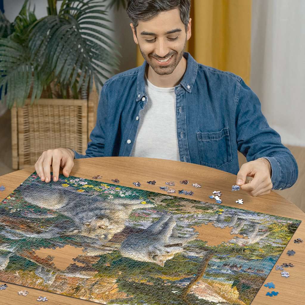 Puzzle 1500 Teile Wolfsrudel im Frühlingserwachen 00.719 - Bild 3