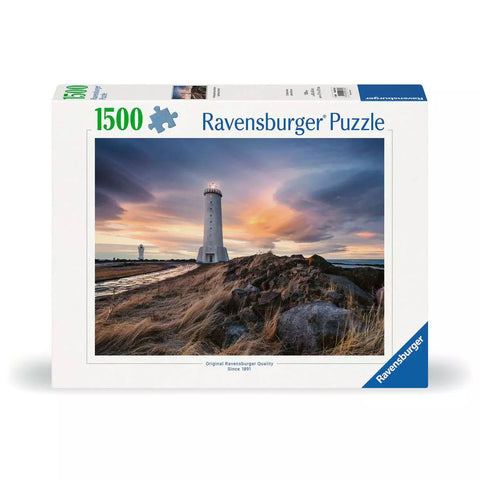 Verpackung Ravensburger Puzzle Leuchtturm von Akranes, 1500 Teile, 00732