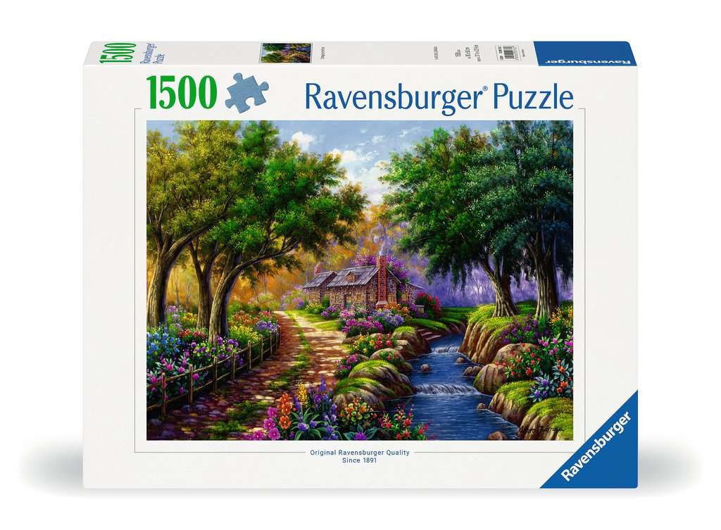 Puzzle 1500 Teile Cottage am Fluss 00.735 - Bild 1