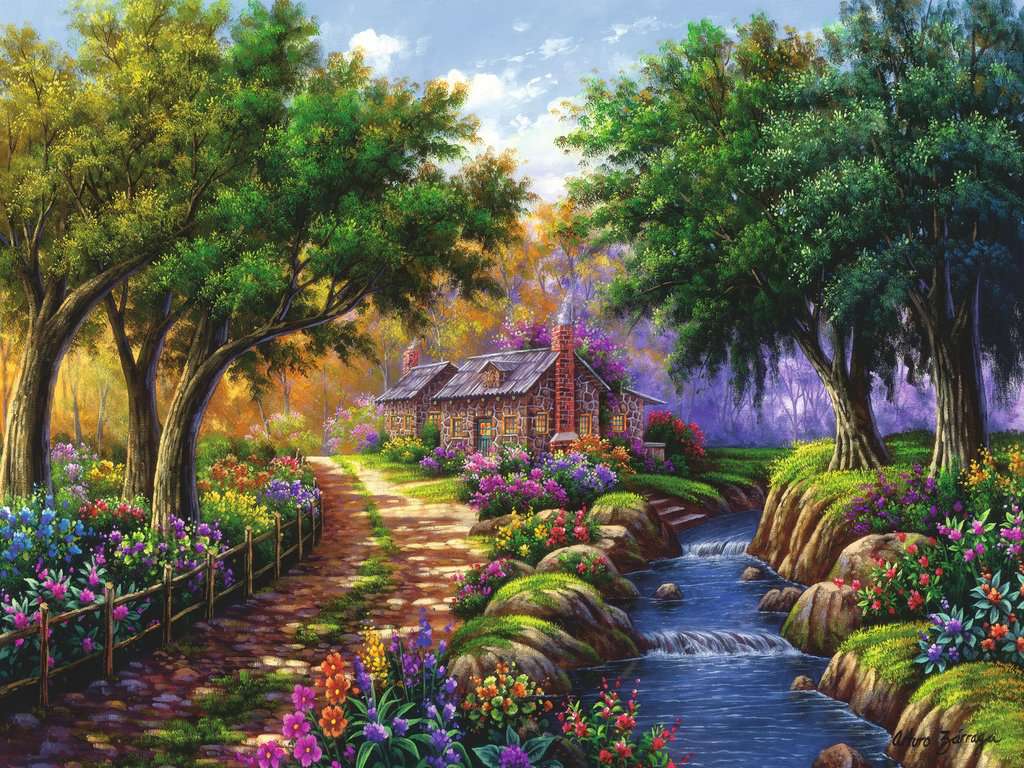 Puzzle 1500 Teile Cottage am Fluss 00.735 - Bild 2