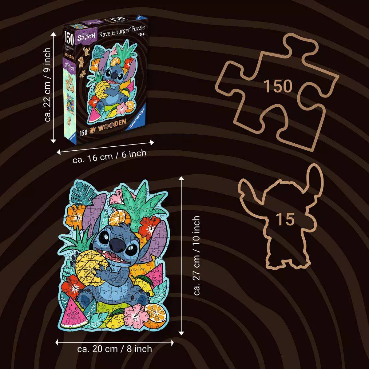 Wooden Puzzle 150 Teile Disney Stitch 00.758 - Bild 3