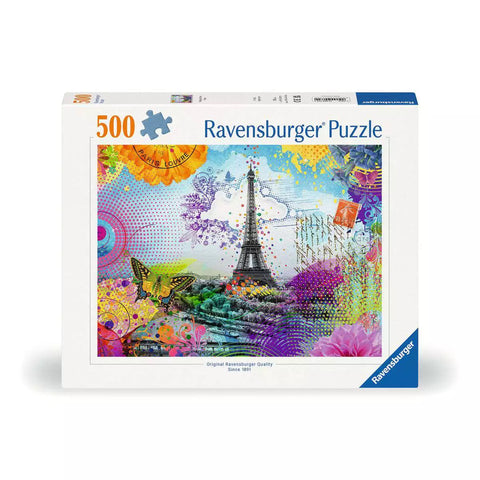 Verpackung Ravensburger Puzzle Postkarte aus Paris 500 Teile 00772