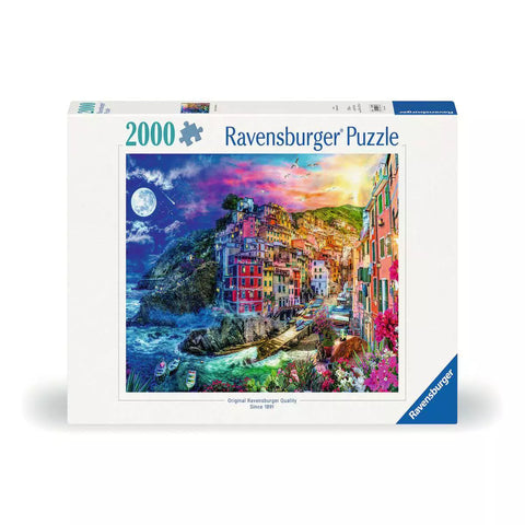 Verpackung Ravensburger Puzzle Farbenfrohe Cinque Terre 2000 Teile 00803