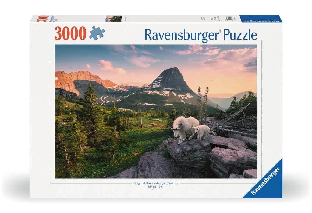 Puzzle 3000 Teile Almbock mit Baby - Bild 1